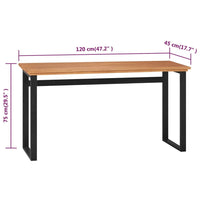 Desk 120x45x75 cm Solid Wood Teak Kings Warehouse 