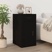 Desk Cabinet Black 40x49x75 cm Engineered Wood