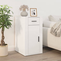 Desk Cabinet High Gloss White 40x49x75 cm Engineered Wood