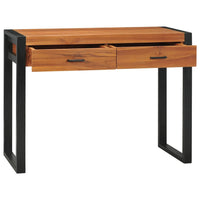 Desk with 2 Drawers 100x40x75 cm Recycled Teak Wood Kings Warehouse 