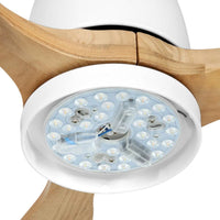 Dev King 52'' Ceiling Fan LED Light Remote Control Wooden Blades Timer 1300mm Kings Warehouse 