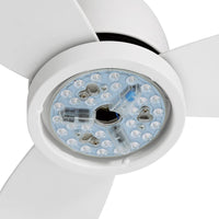 Dev King Ceiling Fan DC Motor LED Light Remote Control Ceiling Fans 52'' White Kings Warehouse 