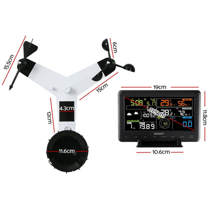 Dev King Weather Station Indoor Outdoor Wireless WiFi Professional Solar Sensor garden supplies Kings Warehouse 