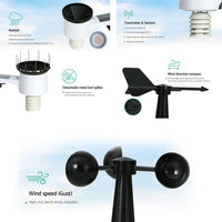 Dev King Weather Station Indoor Outdoor Wireless WiFi Professional Solar Sensor garden supplies Kings Warehouse 
