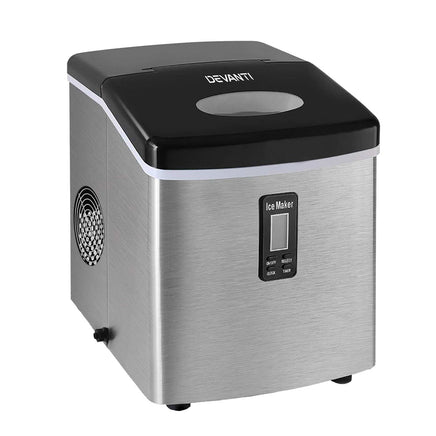 Devanti 15kg Ice Maker Machine Silver Appliances Kings Warehouse 