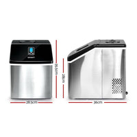 Devanti 18kg Ice Maker Machine Stainless Steel Appliances Kings Warehouse 