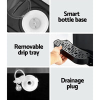 Devanti 20kg 3 in 1 Ice Maker Machine Cold and Hot Water Dispenser 3L Silver Appliances Kings Warehouse 