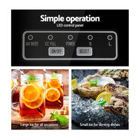 Devanti 2.4L Stainless Steel Portable Ice Cube Maker Appliances Kings Warehouse 