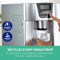 Devanti 2L Portable Ice Cuber Maker & Water Dispenser - Silver Appliances Kings Warehouse 