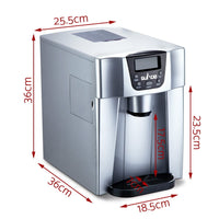 Devanti 2L Portable Ice Cuber Maker & Water Dispenser - Silver Appliances Kings Warehouse 