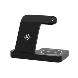 Devanti 4-in-1 Wireless Charger Station Fast Charging for Phone Black Electronics Kings Warehouse 
