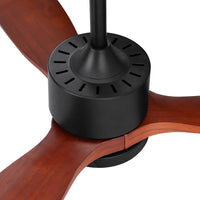 Devanti 52'' Ceiling Fan AC Motor 3 Blades w/Light - Dark Wood Appliances Kings Warehouse 