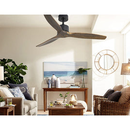 Devanti 52'' Ceiling Fan AC Motor 3 Blades w/Remote - Dark Wood Appliances Kings Warehouse 