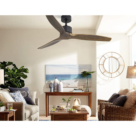 Devanti 52'' Ceiling Fan AC Motor 3 Blades w/Remote - Dark Wood Appliances Kings Warehouse 