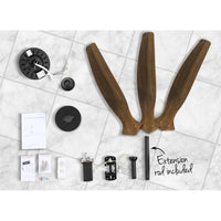 Devanti 52'' Ceiling Fan AC Motor 3 Blades w/Remote - Dark Wood Appliances Kings Warehouse 