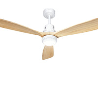 Devanti 52'' Ceiling Fan AC Motor LED Light Remote - Light Wood Appliances Kings Warehouse 
