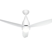 Devanti 52'' Ceiling Fan DC Motor LED Light Remote Control - White Appliances Kings Warehouse 