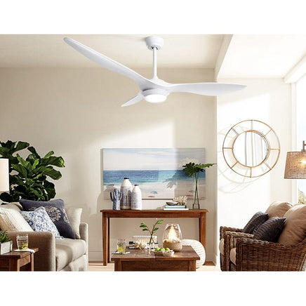 Devanti 52'' Ceiling Fan DC Motor w/Light w/Remote - White Appliances Kings Warehouse 