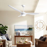 Devanti 52'' Ceiling Fan DC Motor w/Light w/Remote - White Appliances Kings Warehouse 