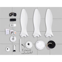 Devanti 52'' Ceiling Fan DC Motor w/Light w/Remote - White Appliances Kings Warehouse 