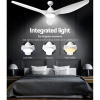 Devanti 64'' DC Motor Ceiling Fan With Light LED Remote Control Fans 3 Blades Trending Tech and Appliances Kings Warehouse 