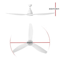 Devanti 64'' DC Motor Ceiling Fan With Light LED Remote Control Fans 3 Blades Trending Tech and Appliances Kings Warehouse 