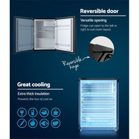 Devanti 70L Bar Fridge Black Appliances Kings Warehouse 