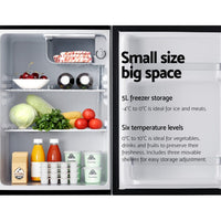 Devanti 70L Bar Fridge Black Appliances Kings Warehouse 
