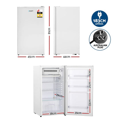 Devanti 95L Bar Fridge White Appliances Kings Warehouse 
