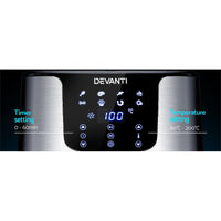 Devanti Air Fryer 7L LCD Fryers Stainless Steel Appliances Kings Warehouse 