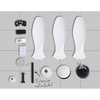 Devanti Ceiling Fan Light Remote Control Ceiling Fans White 48'' 3 Blades Trending Tech and Appliances Kings Warehouse 