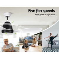 Devanti Ceiling Fan Light Remote Control Ceiling Fans White 48'' 3 Blades Trending Tech and Appliances Kings Warehouse 