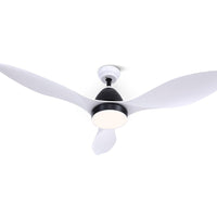 Devanti Ceiling Fan Light Remote Control Ceiling Fans White 48'' 3 Blades Trending Tech and Appliances Kings Warehouse 