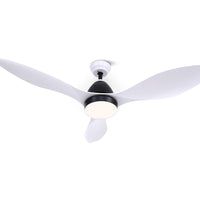Devanti Ceiling Fan Light Remote Control Ceiling Fans White 48'' 3 Blades