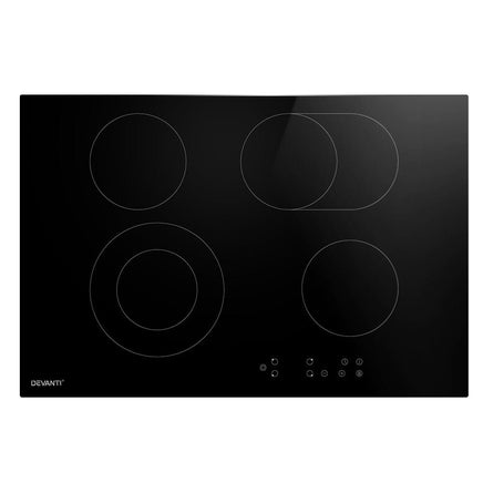 Devanti Ceramic Cooktop 77cm Electric Cooker 4 6 Burner Stove Hob Touch Control CLICK FRENZY: Tech & Appliances Kings Warehouse 