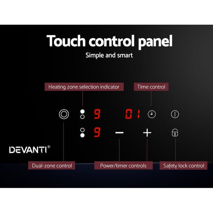 Devanti Electric Ceramic Cooktop 30cm Appliances Kings Warehouse 
