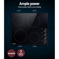 Devanti Electric Ceramic Cooktop 60cm Appliances Kings Warehouse 