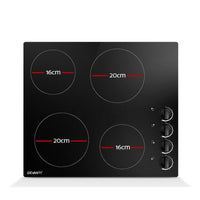 Devanti Electric Ceramic Cooktop 60cm Appliances Kings Warehouse 