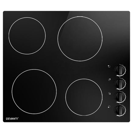 Devanti Electric Ceramic Cooktop 60cm Appliances Kings Warehouse 