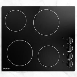 Devanti Electric Ceramic Cooktop 60cm Appliances Kings Warehouse 