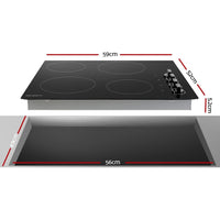 Devanti Electric Ceramic Cooktop 60cm Appliances Kings Warehouse 