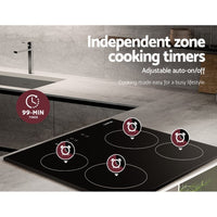 Devanti Electric Ceramic Cooktop 60cm Touch Control Appliances Kings Warehouse 