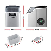 Devanti Ice Maker Machine Commercial Portable Ice Cube Tray Countertop 3.2L Appliances Kings Warehouse 