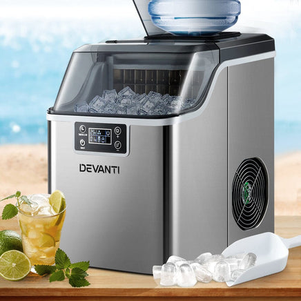 Devanti Ice Maker Machine Commercial Portable Ice Cube Tray Countertop 3.2L Appliances Kings Warehouse 