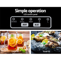 DEVANTi Portable Ice Cube Maker Machine 2L Home Bar Benchtop Easy Quick Black Appliances Kings Warehouse 