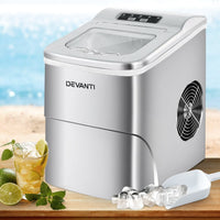 Devanti Portable Ice Cube Maker - Silver Appliances Kings Warehouse 
