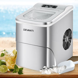 Devanti Portable Ice Cube Maker - Silver Appliances Kings Warehouse 