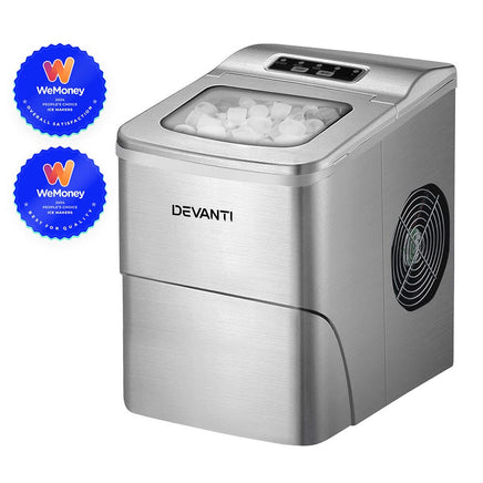 Devanti Portable Ice Cube Maker - Silver Appliances Kings Warehouse 
