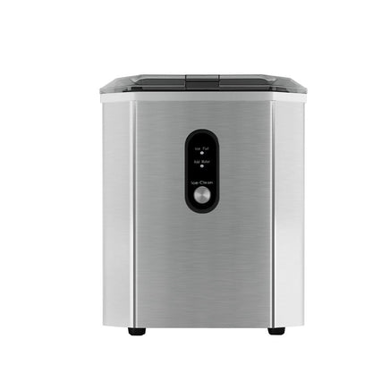 Devanti Portable Ice Maker Machine Ice Cube 12kg Bar Countertop Stainless Steel Appliances Kings Warehouse 