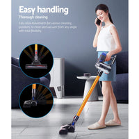 Devanti Stick Vacuum Cleaner Bagless Cordless 150W Gold Appliances Kings Warehouse 